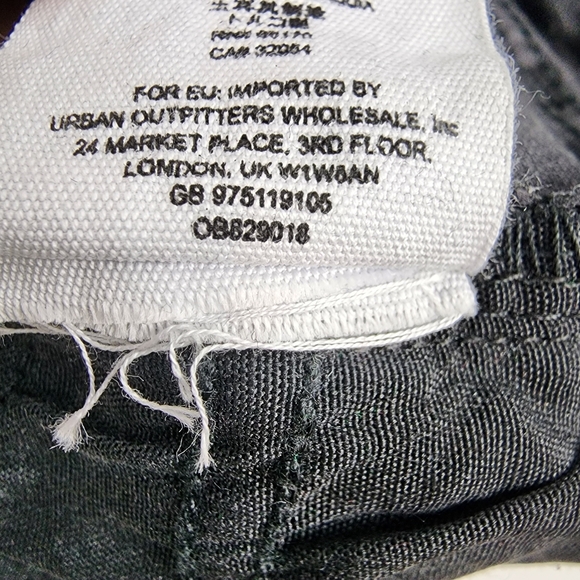 Free People Jeans Womens 29 Great Heights Distressed Frayed Skinny Black Denim - Picture 13 of 13